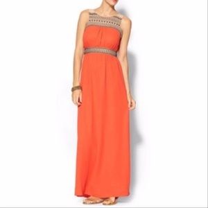 THML Embroidered Boho Maxi Dress